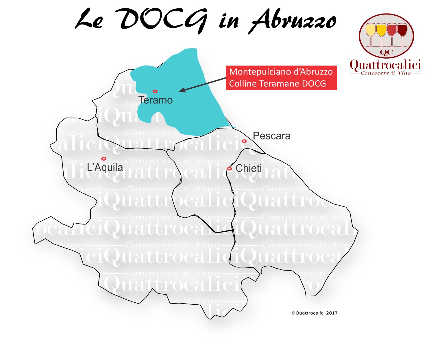 Mappa Denominzioni DOCG Abruzzo