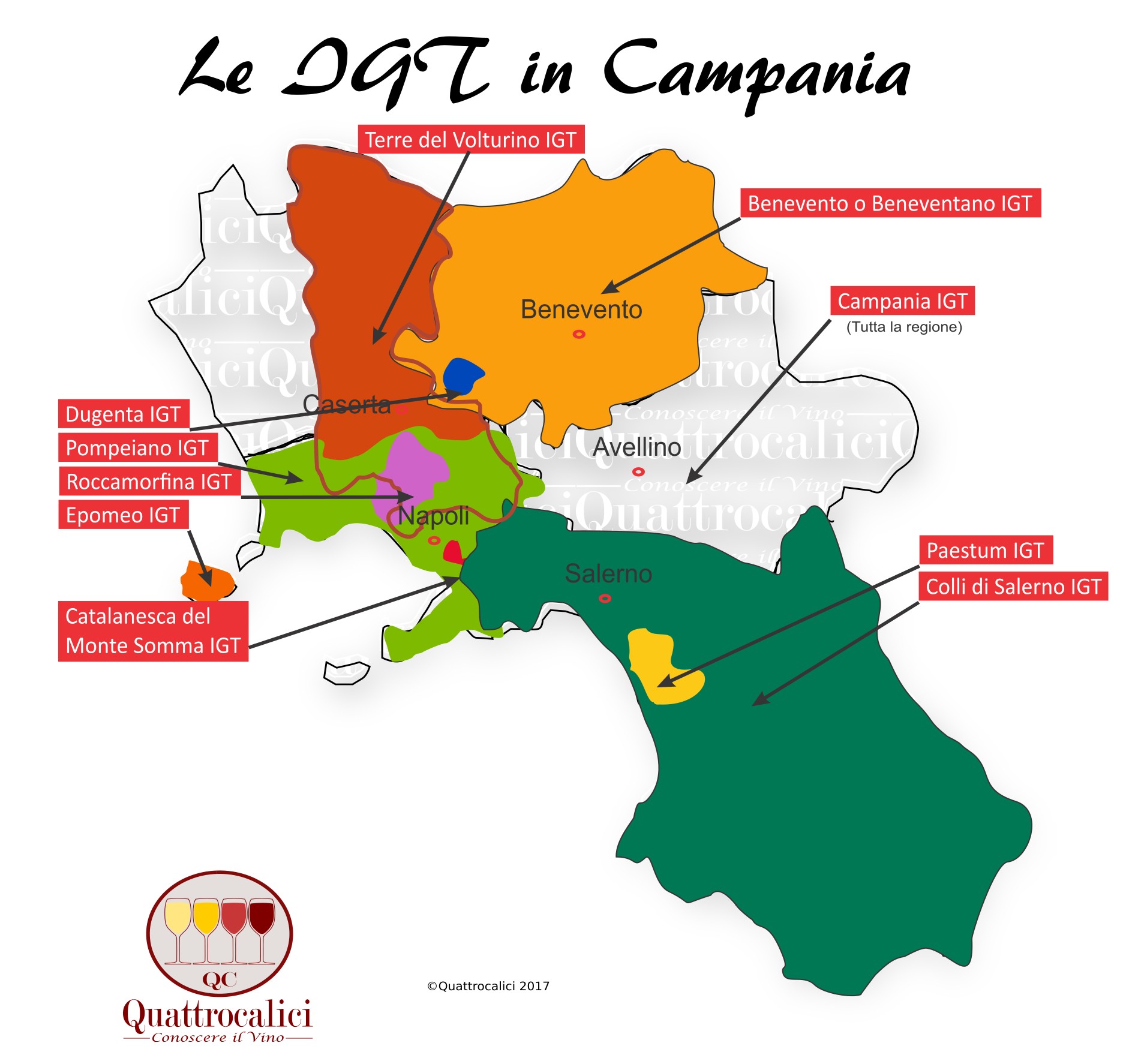 Mappa Denominzioni IGT Campania