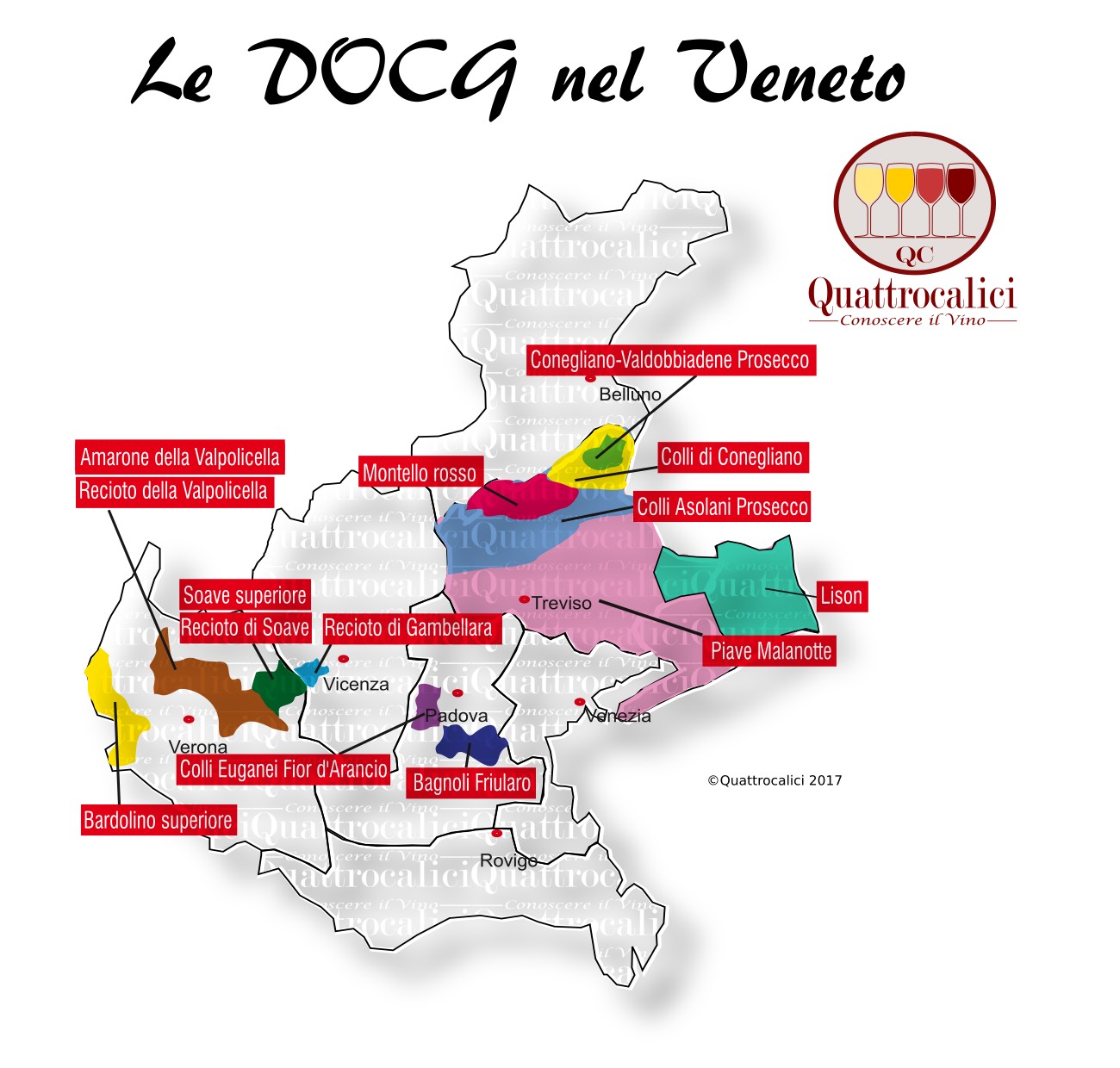Mappa Denominzioni DOCG Veneto