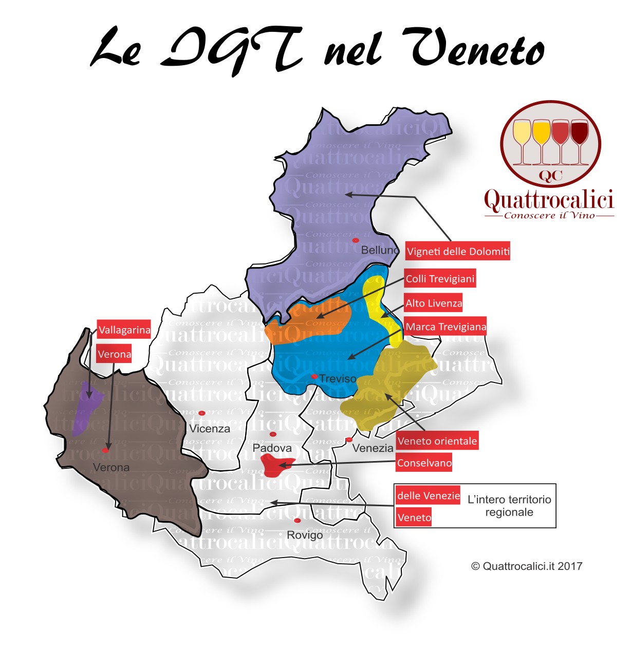Mappa Denominzioni IGT Veneto