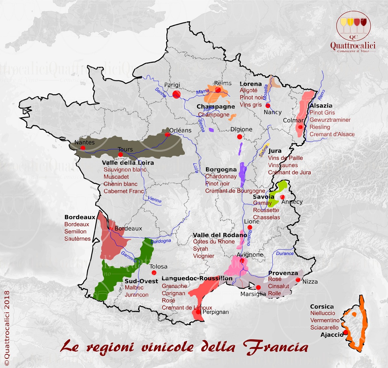 Francia - Regioni del vino