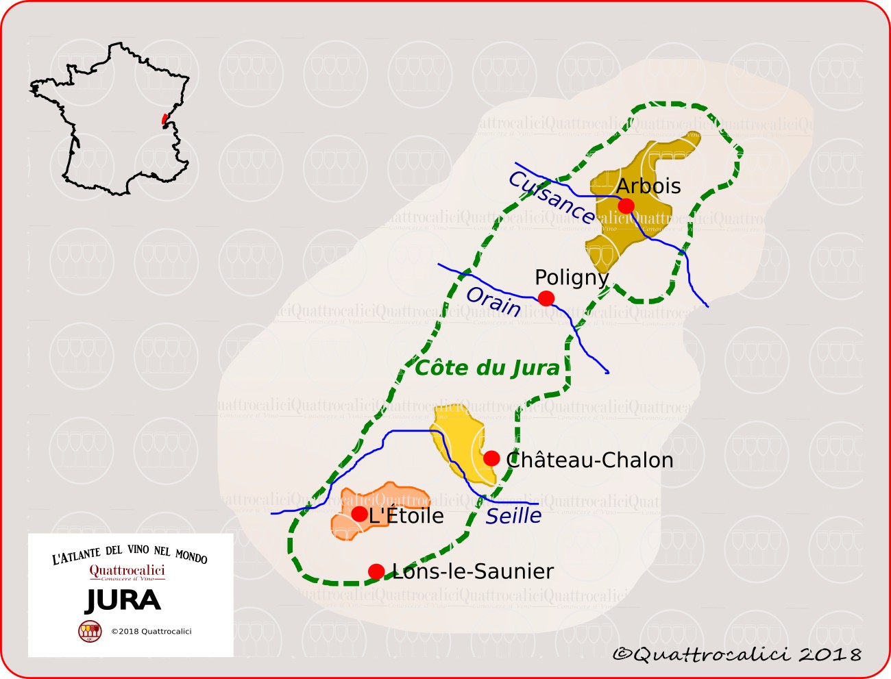 jura - zone di produzione del vino