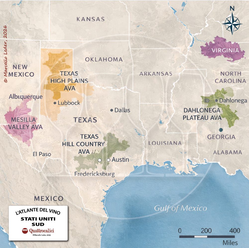 La viticoltura del sud degli Stati Uniti
