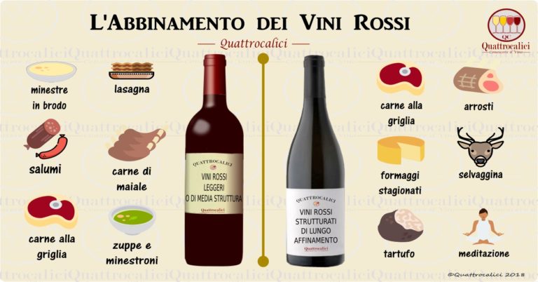 abbinamento vini rossi