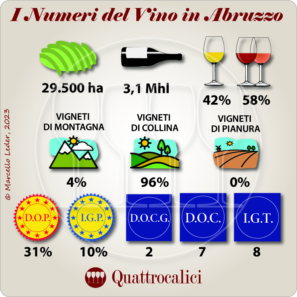 i numeri del vino in abruzzo