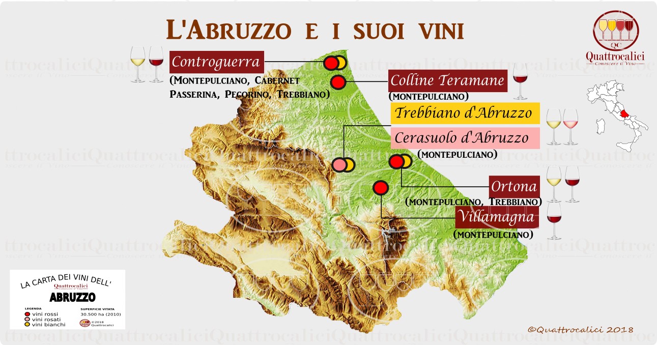 Cartina Enologica Abruzzo