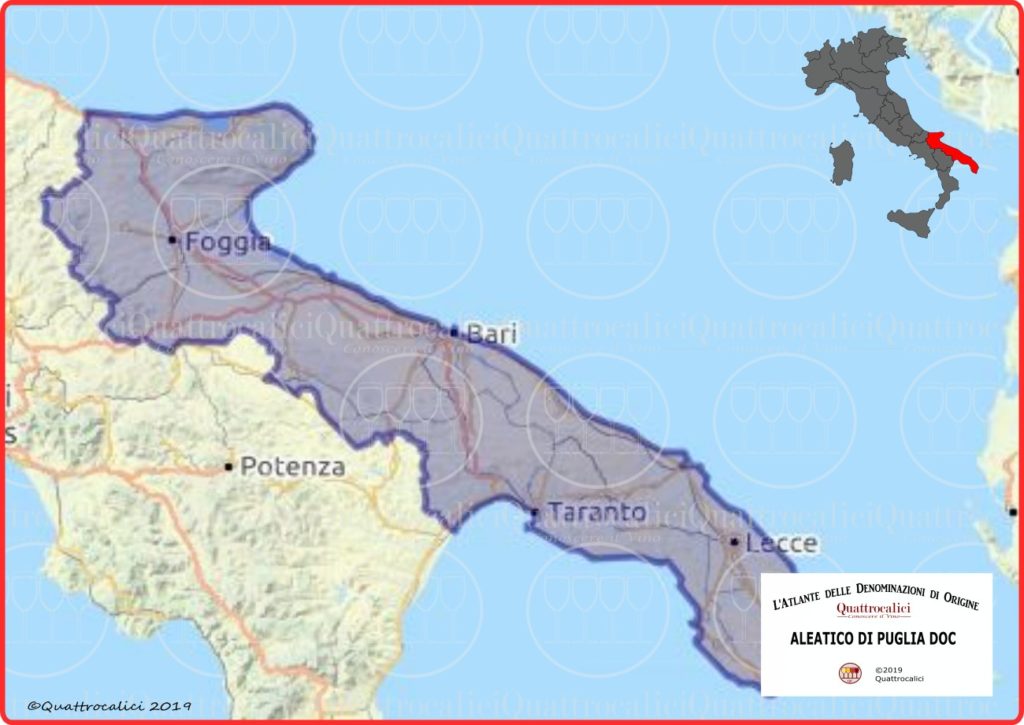 Aleatico di Puglia DOC cartina