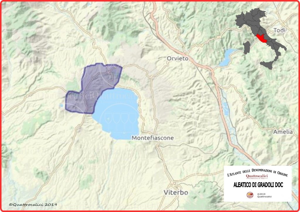 Aleatico di Gradoli DOC Cartina Denominazione