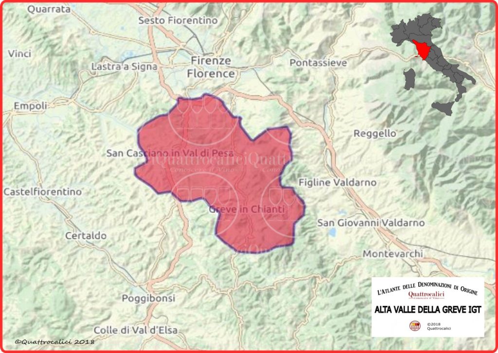 Alta Valle della Greve IGT Cartina