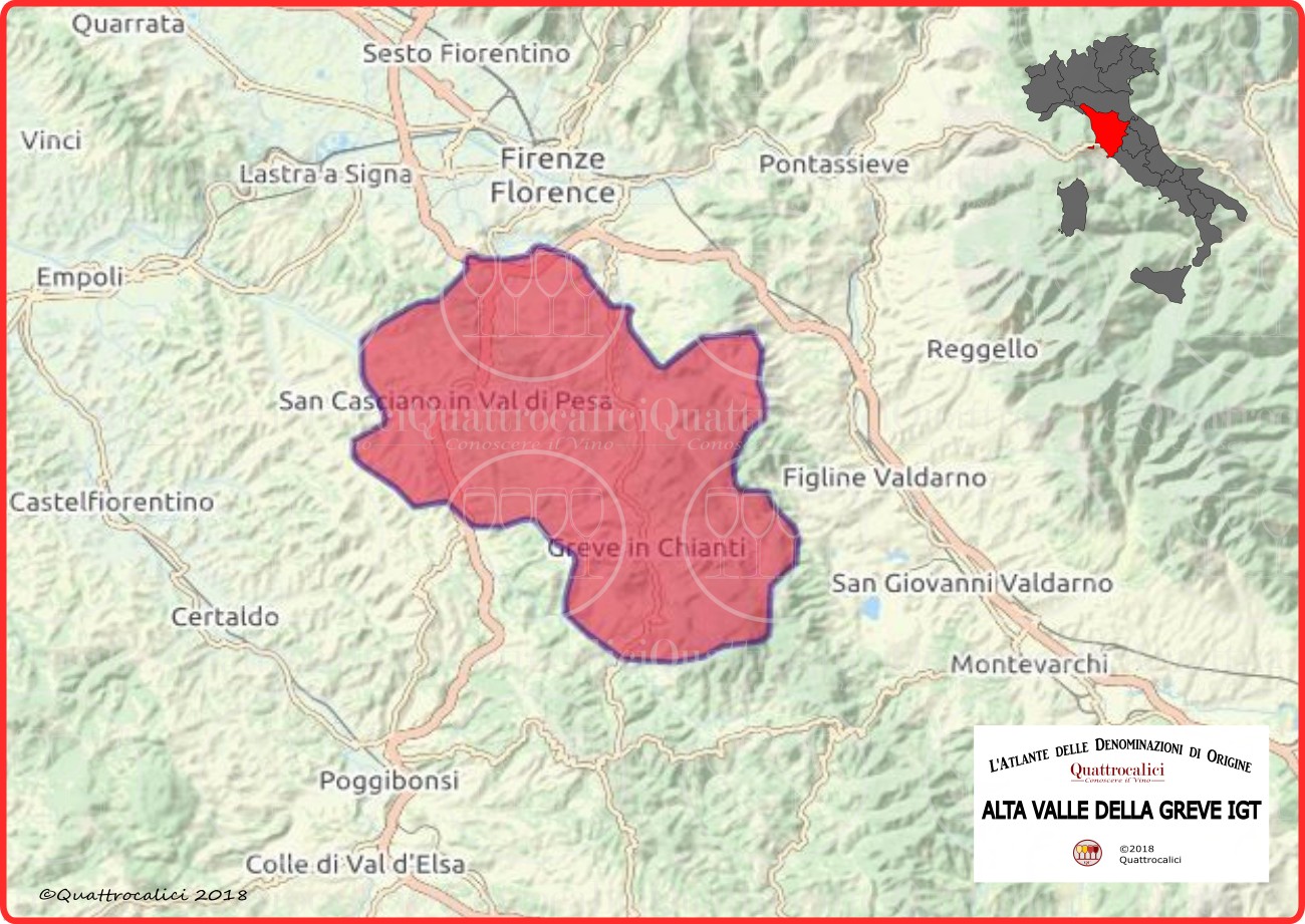 Alta Valle della Greve IGT Cartina