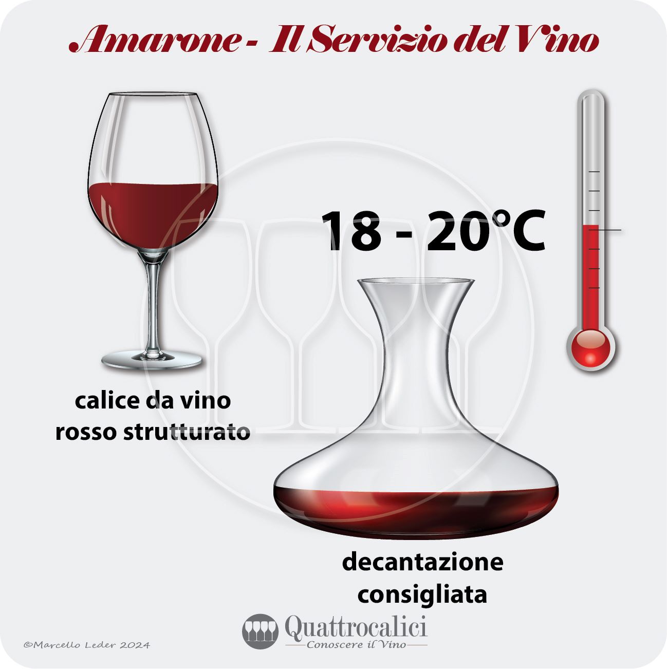il servizio dei vini amarone