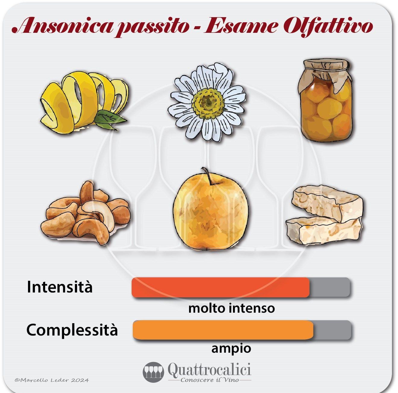 l'esame olfattivo dei vini ansonica passito