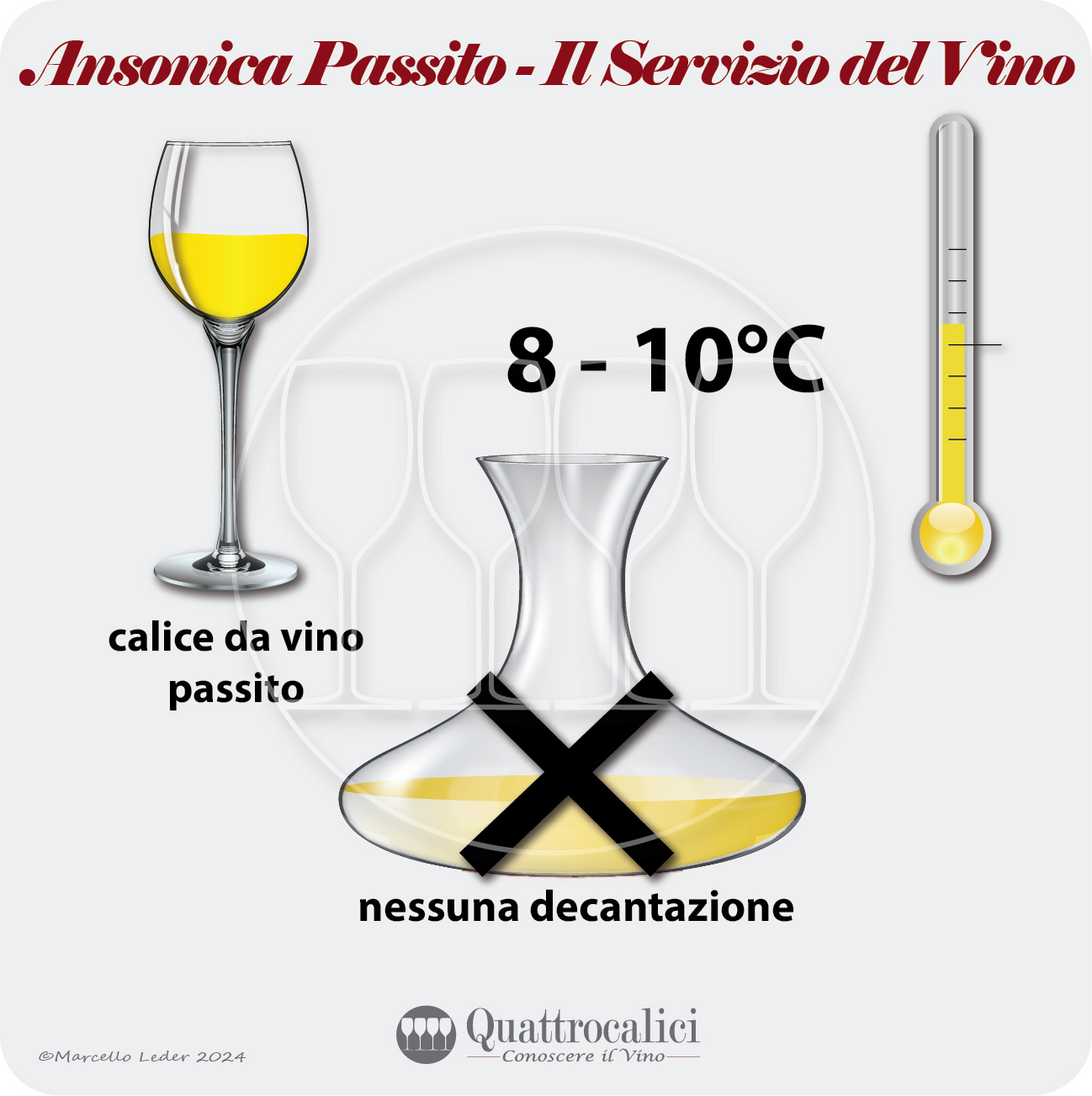 Il servizio dei vini ansonica passito