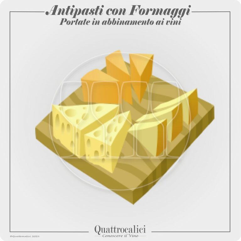 antipasti con formaggi e abbinamento ai vini