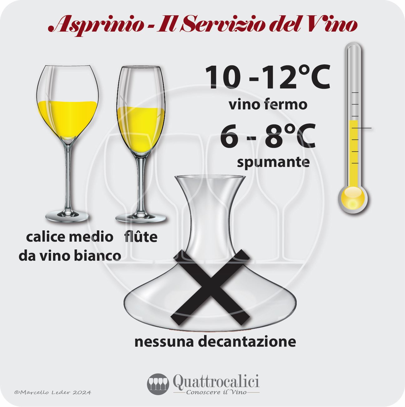 Il servizio dei vini Asprinio