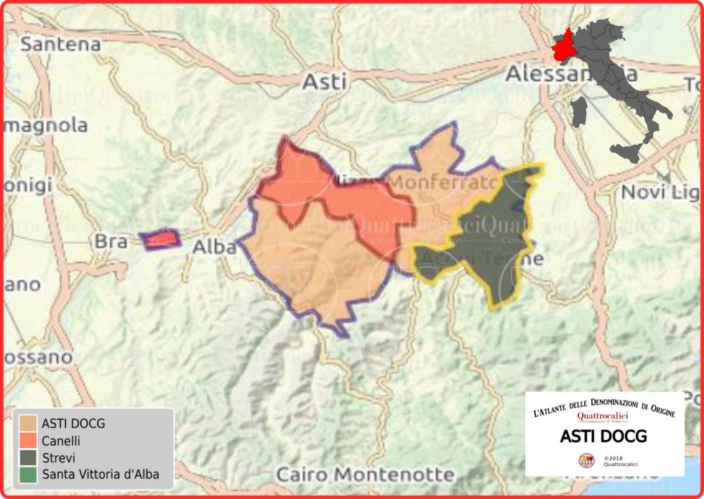 Cartina Asti DOCG