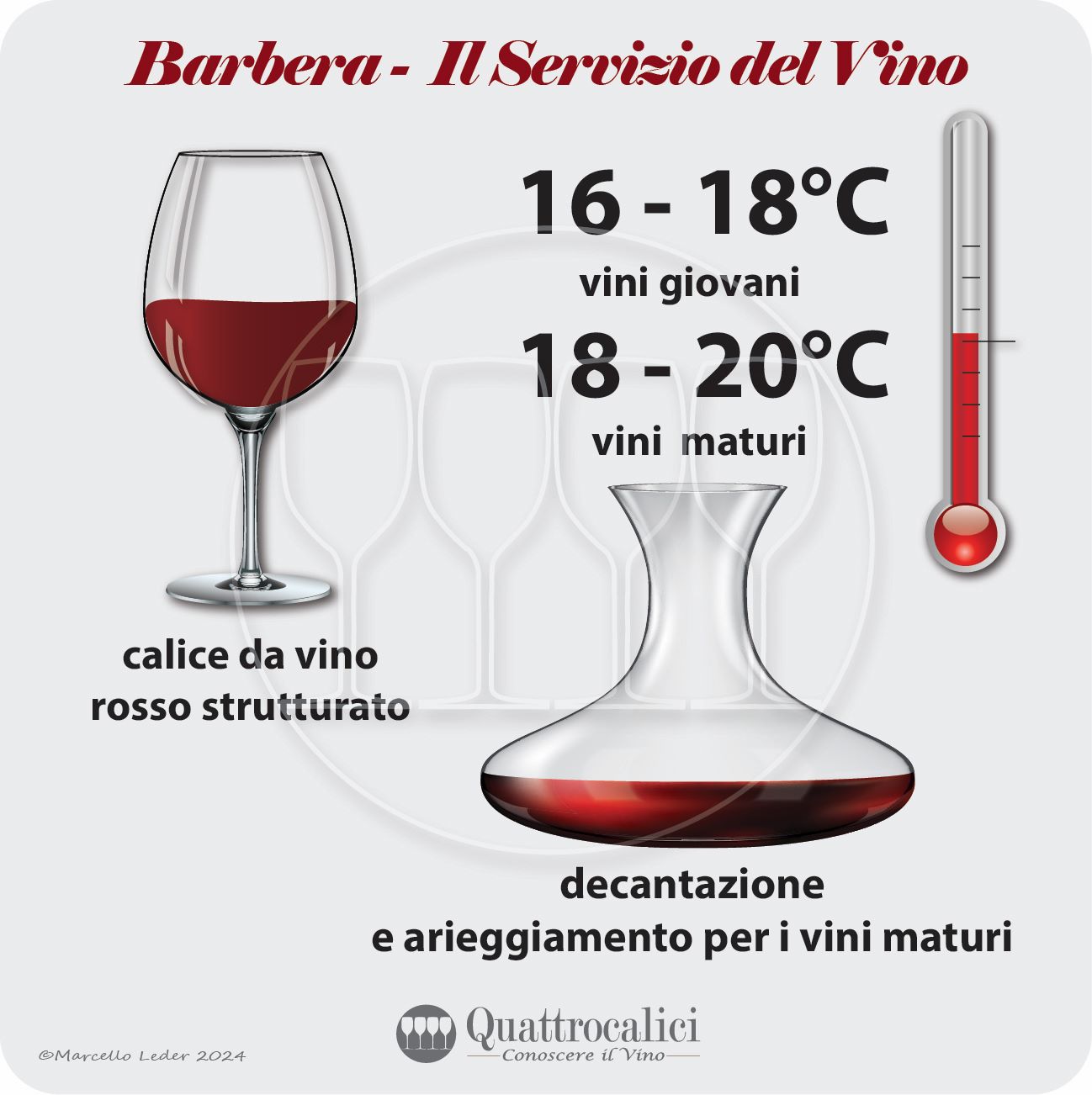 Il servzio dei vini Barbera