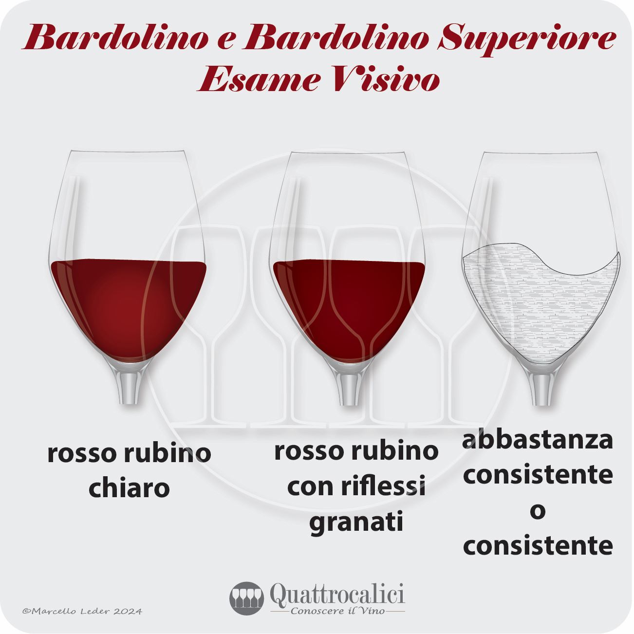 L'esame visivo dei vini Bardolino