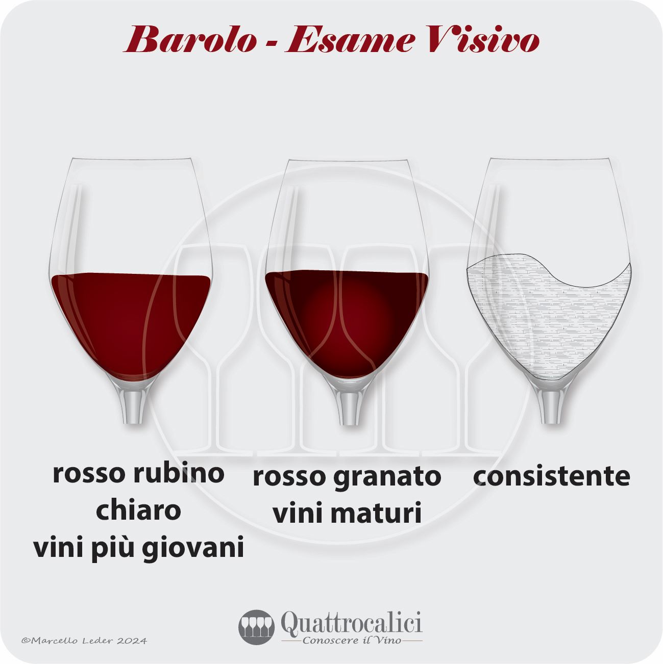L'esame visivo dei vini Barolo