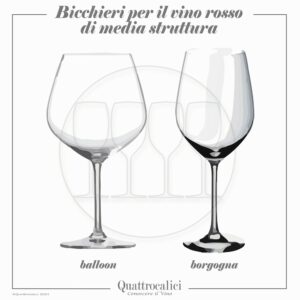 bicchieri per vino rosso medio