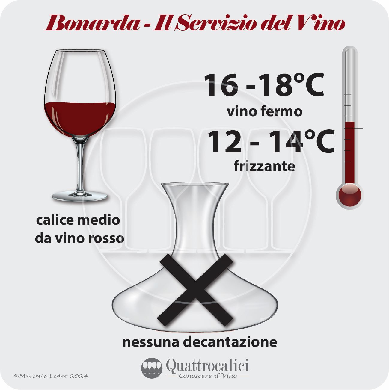 Il servizio dei vini bonarda