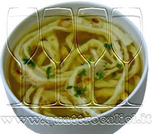 Brodo con tagliolini di crêpes