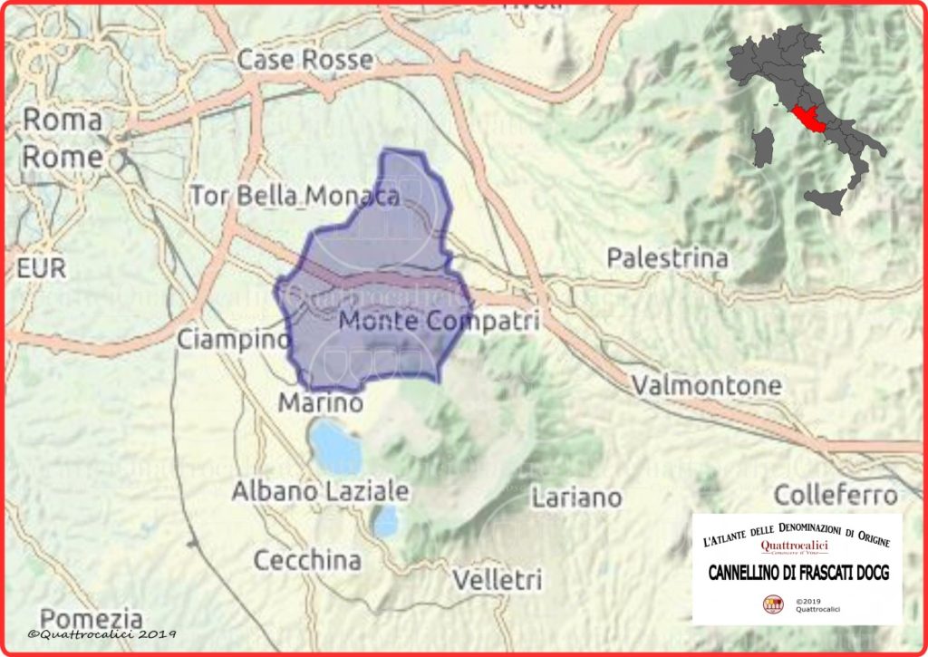 Cannellino di Frascati DOCG Cartina
