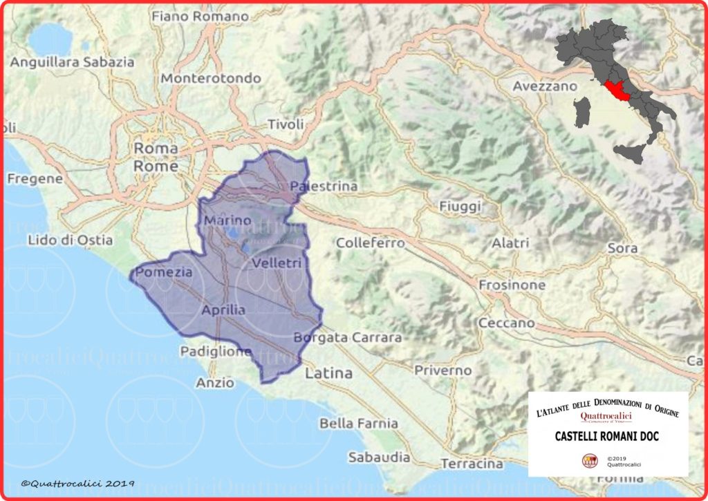 Castelli Romani DOC Cartina Denominazione