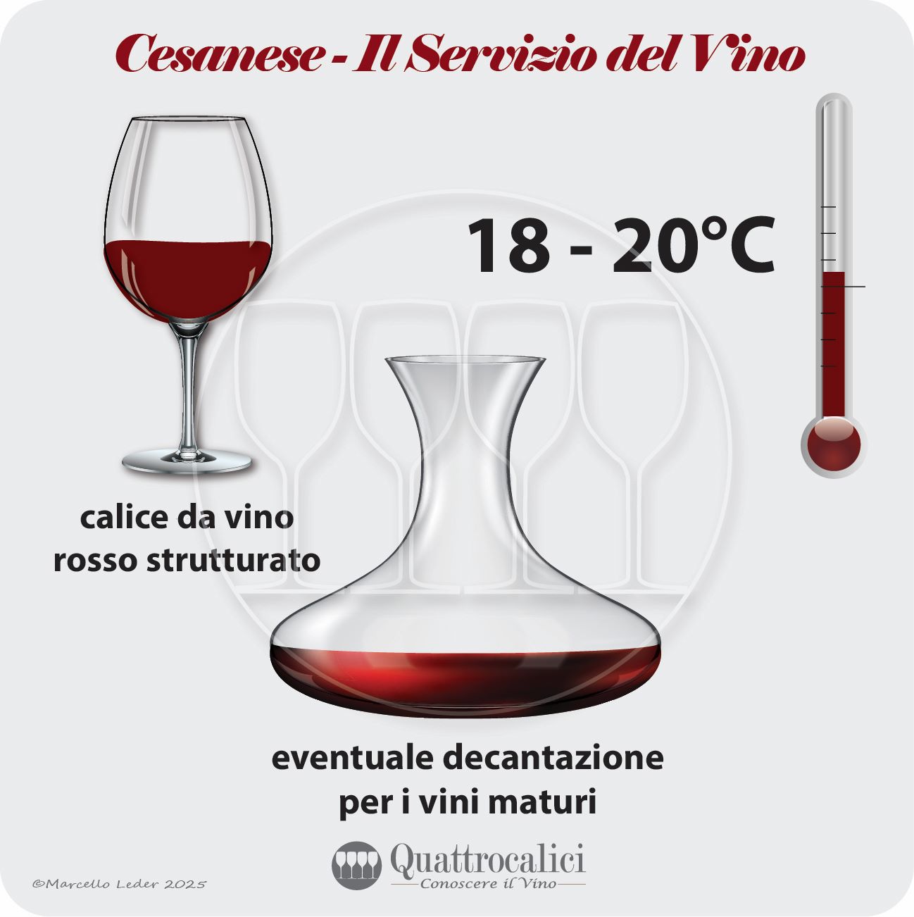 Il servizio dei vini Cesanese