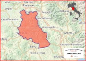 Chianti classico DOCG cartina della denominazione