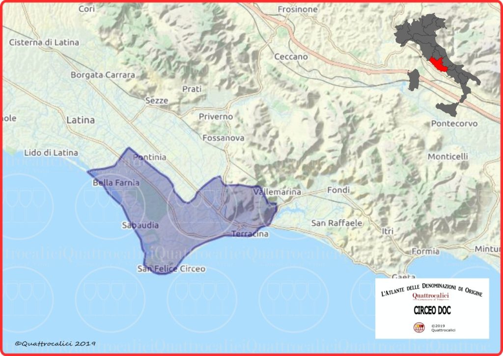 Circeo DOC Cartina Denominazione