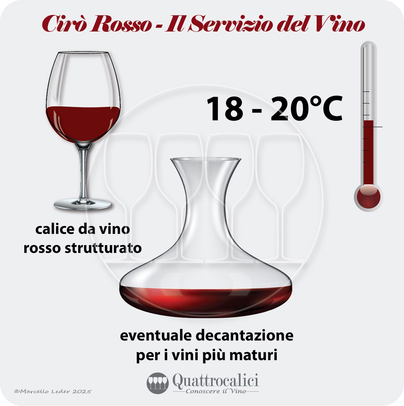 Il servizizo dei vini cirò rosso