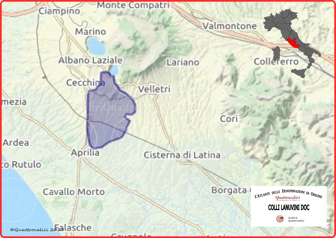 Colli Lanuvini DOC Cartina Denominazione