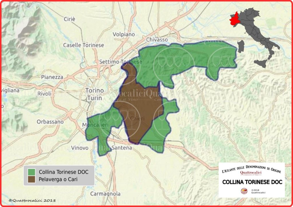 cartina collina torinese doc