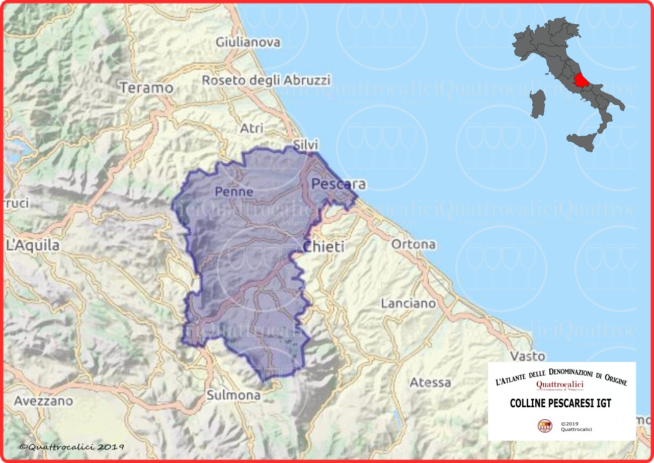 Colline Pescaresi IGT Cartina