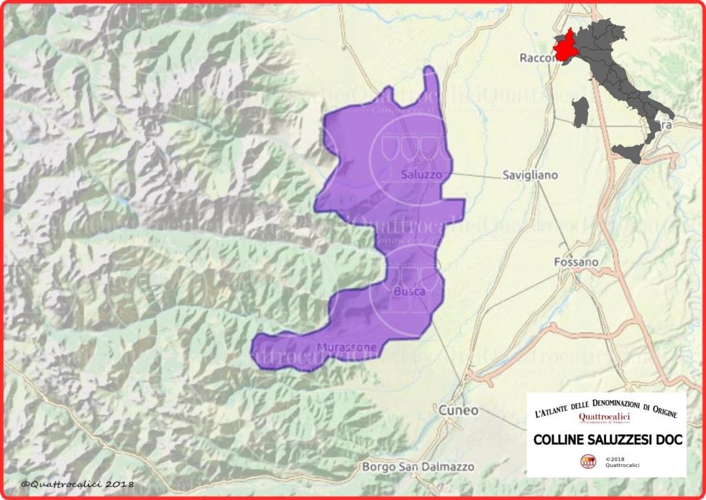 cartina colline saluzzesi doc