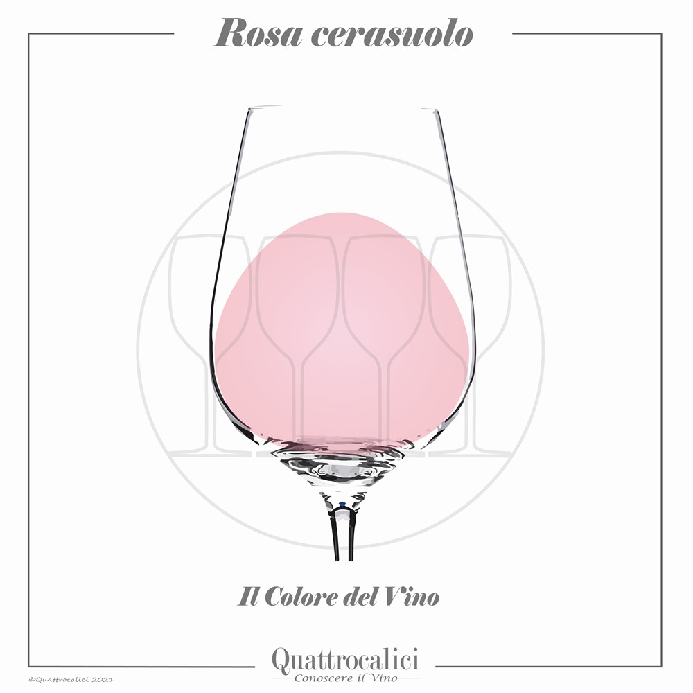 vino di colore rosa cerasuolo