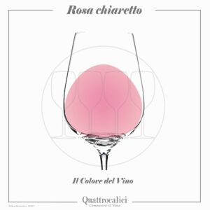 vino di colore rosa chiaretto