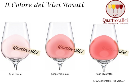 colore dei vini rosati