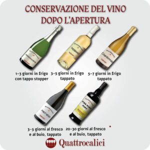 conservazione bottiglia di vino aperta