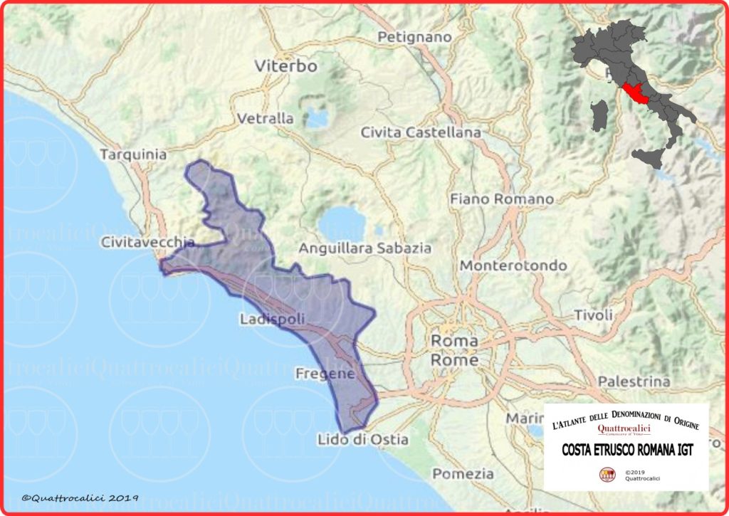 Costa Etrusco Romana IGT Cartina