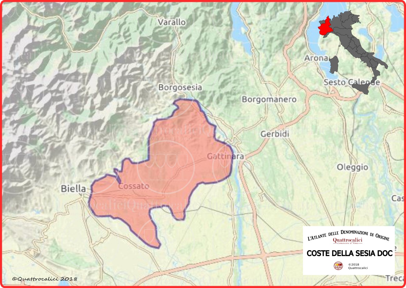 cartina coste della sesia doc