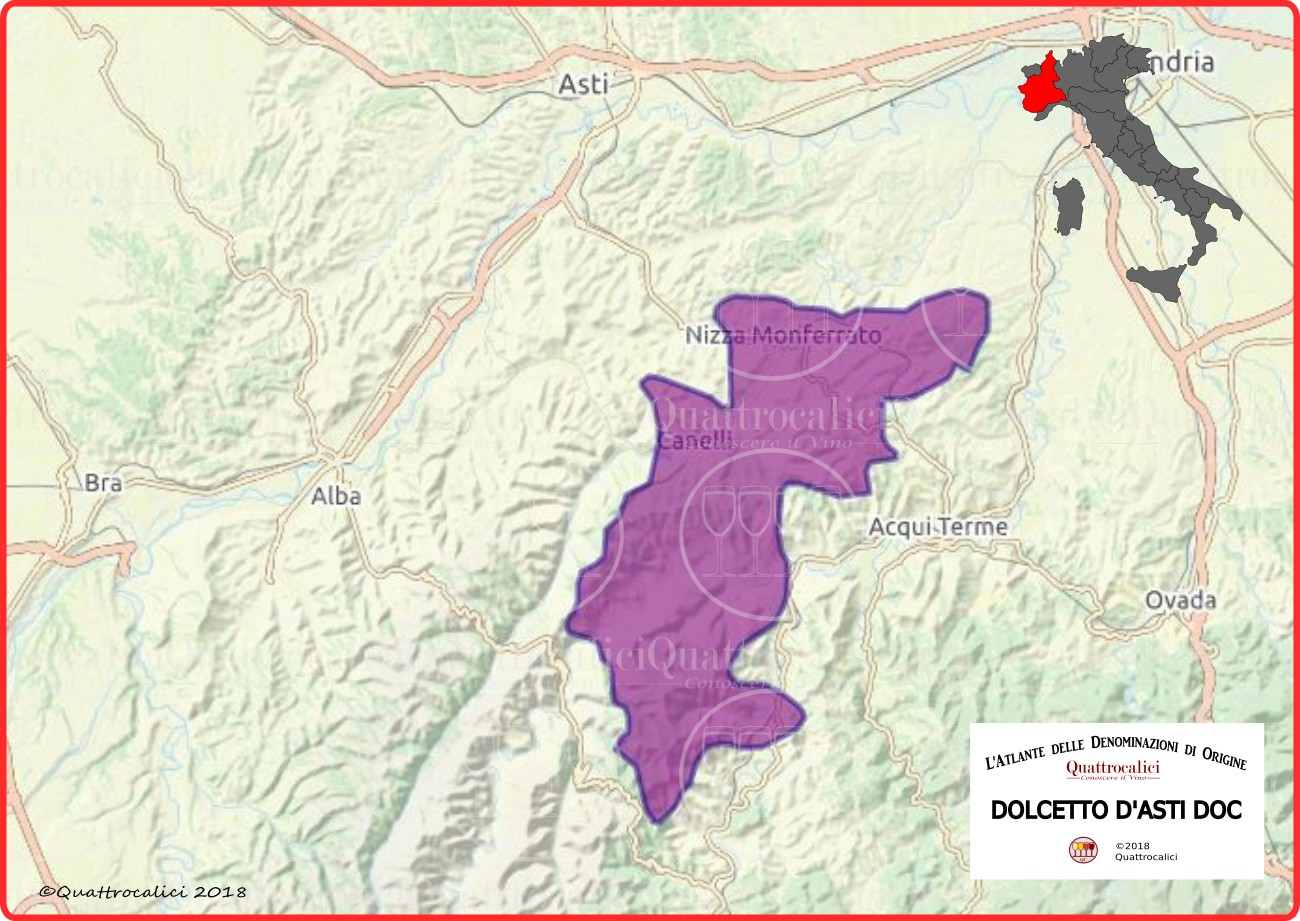 cartina dolcetto d'asti doc