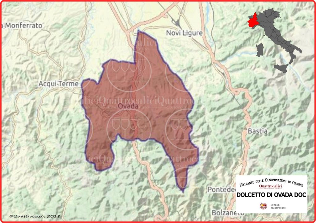 cartina dolcetto di ovada doc