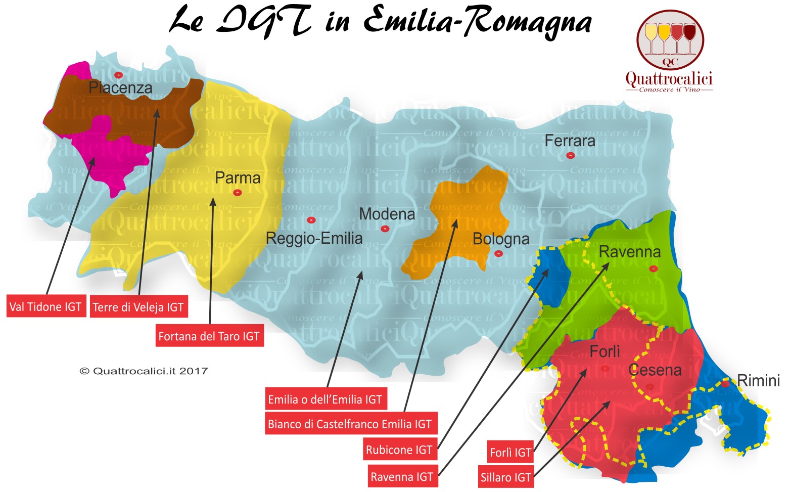 Le IGT dell'Emilia-Romagna