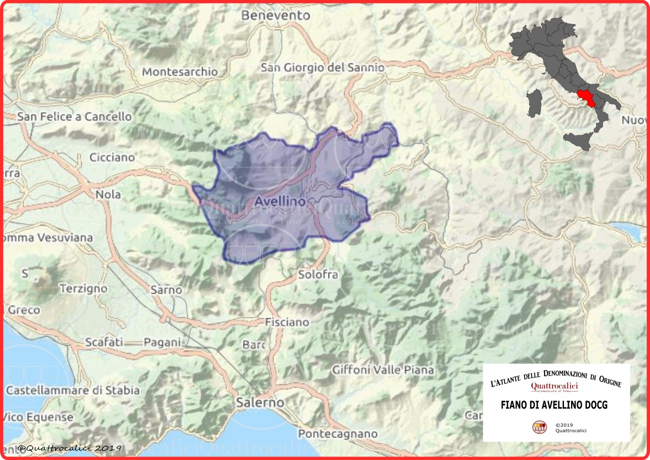 fiano di avellino docg cartina