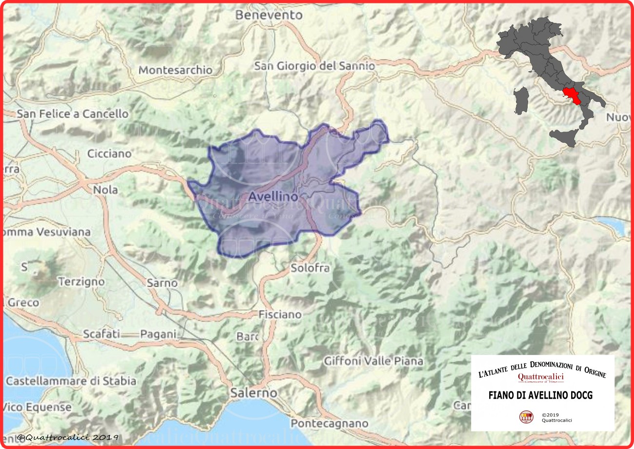 fiano di avellino docg cartina