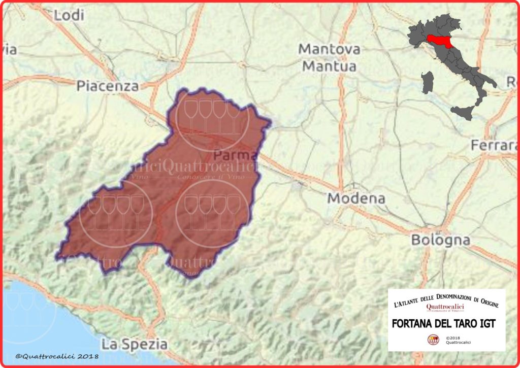 fortana del taro igt cartina