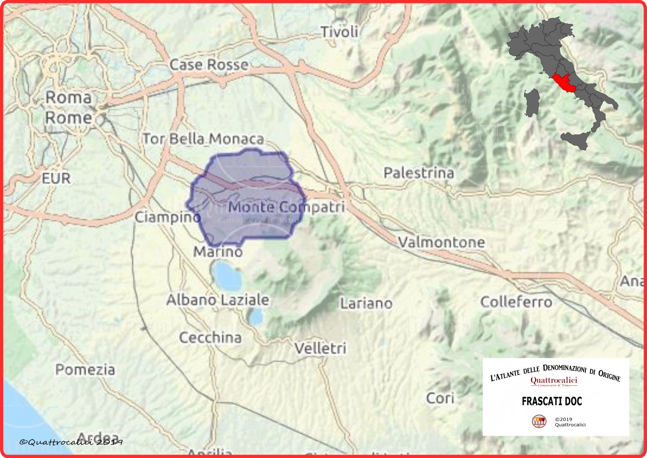 Frascati DOC Cartina Denominazione