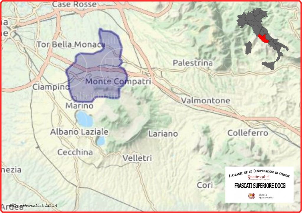 Frascati Superiore DOCG Cartina